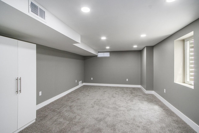 6737 Cypress St, Portage, MI 49024 - basement with carpet and recessed lighting