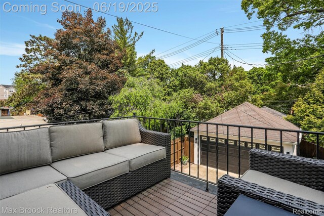 11 Sylvan Ave, Pleasant Ridge, MI 48069 - wooden deck with an outdoor hangout area