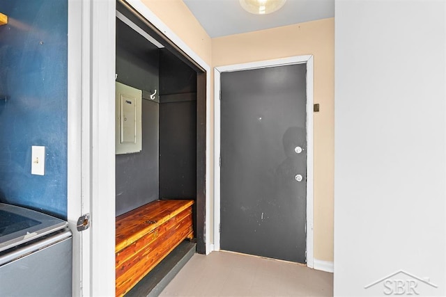 490 W Wilder Rd, Auburn, MI 48611 - mudroom with electric panel and tile patterned floors