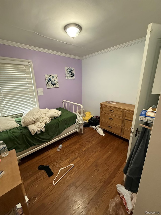 11311 Tecumseh, Redford, MI 48239 - bedroom with ornamental molding and dark wood-style flooring