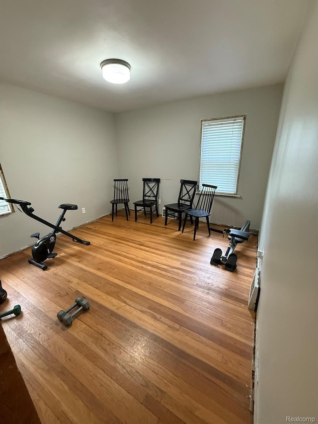 11311 Tecumseh, Redford, MI 48239 - workout area with hardwood / wood-style floors