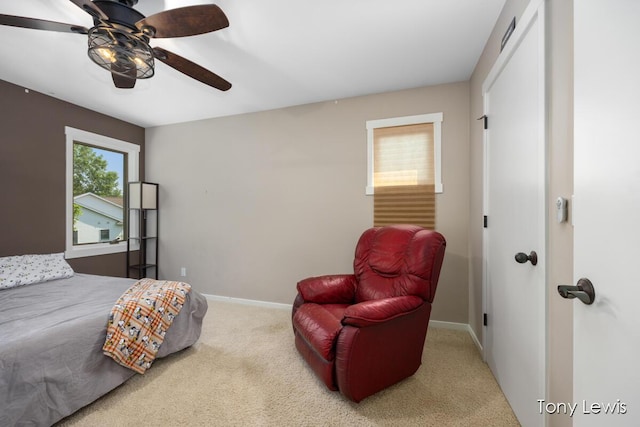 2331 Deer Trail Dr NE, Grand Rapids, MI 49505 - bedroom with carpet and a ceiling fan