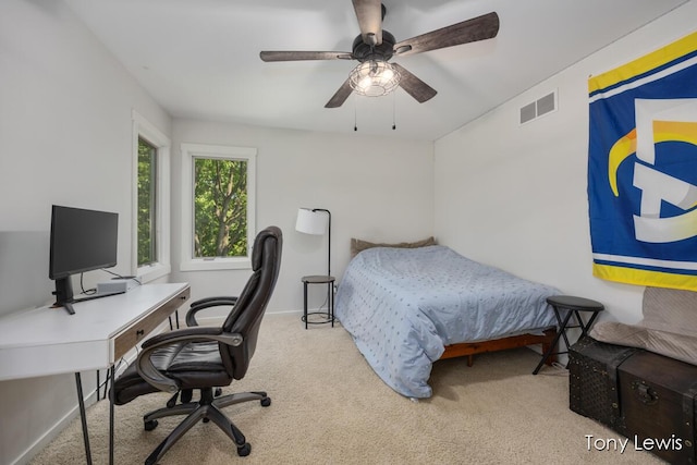 2331 Deer Trail Dr NE, Grand Rapids, MI 49505 - bedroom featuring carpet flooring, an office area, and ceiling fan