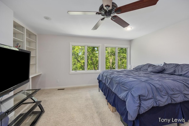 2331 Deer Trail Dr NE, Grand Rapids, MI 49505 - carpeted bedroom featuring a ceiling fan and recessed lighting