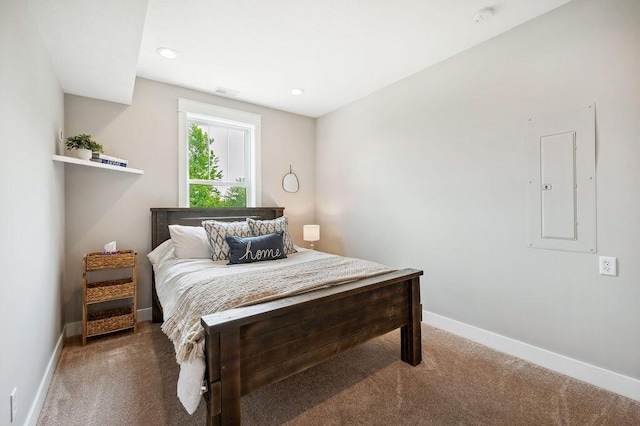 2753 Colton Dr, Berrien Springs, MI 49103 - carpeted bedroom featuring electric panel and baseboards