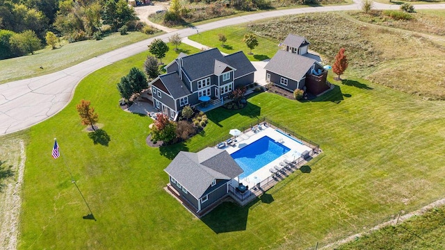 2753 Colton Dr, Berrien Springs, MI 49103 - view from above of property featuring a pool
