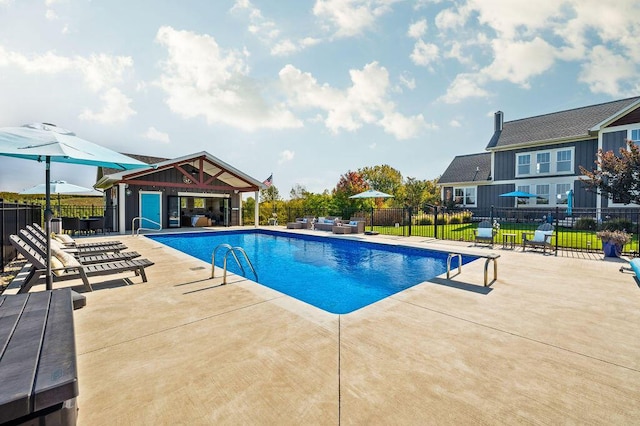 2753 Colton Dr, Berrien Springs, MI 49103 - view of pool with a patio area and a gazebo