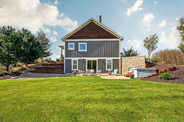2753 Colton Dr, Berrien Springs, MI 49103 - rear view of property featuring a patio area and a lawn