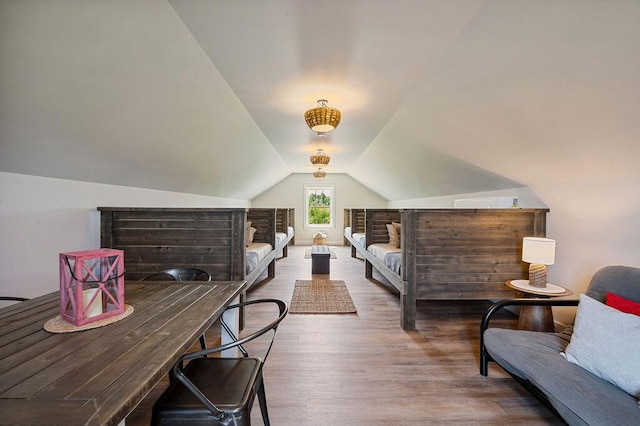 2753 Colton Dr, Berrien Springs, MI 49103 - bedroom featuring vaulted ceiling and wood finished floors