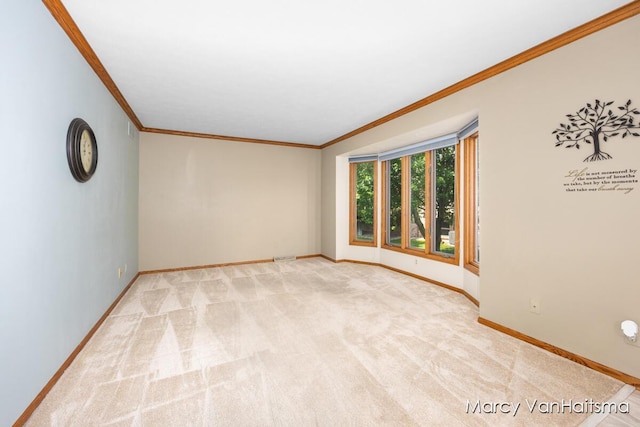 1861 Elizabeth Ln E, Jenison, MI 49428 - spare room featuring ornamental molding and light colored carpet
