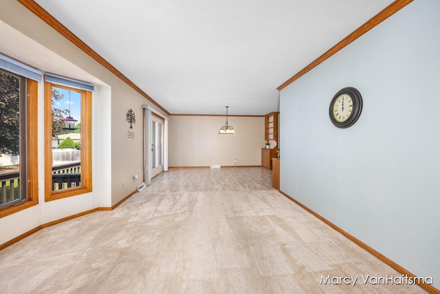 1861 Elizabeth Ln E, Jenison, MI 49428 - unfurnished room with carpet flooring and crown molding