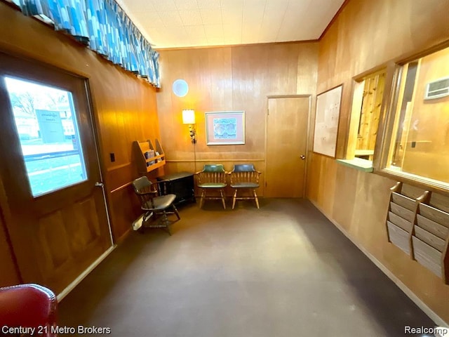 106 N Marquette St, Durand, MI 48429 - entryway with wood walls