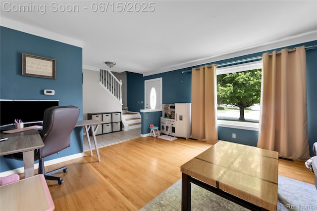 22086 Hillcrest Ct, Woodhaven, MI 48183 - office featuring wood finished floors