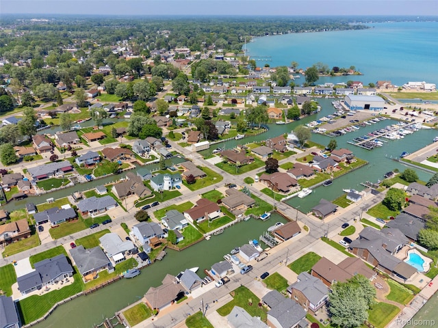 35772 Bal Clair St, New Baltimore, MI 48047 - aerial view of property and surrounding area with a large body of water