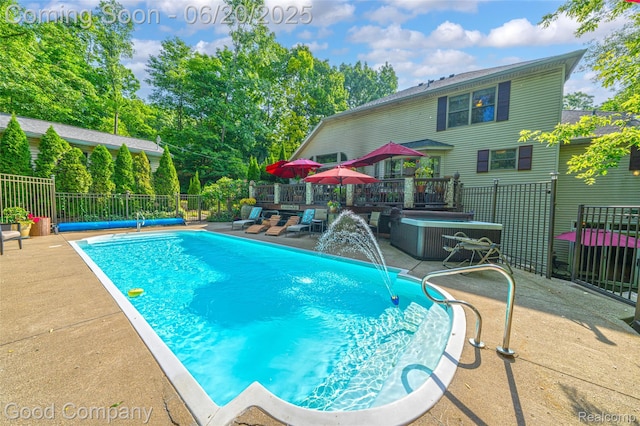 115 Audubon Dr, White Lake, MI 48383 - view of swimming pool with a patio