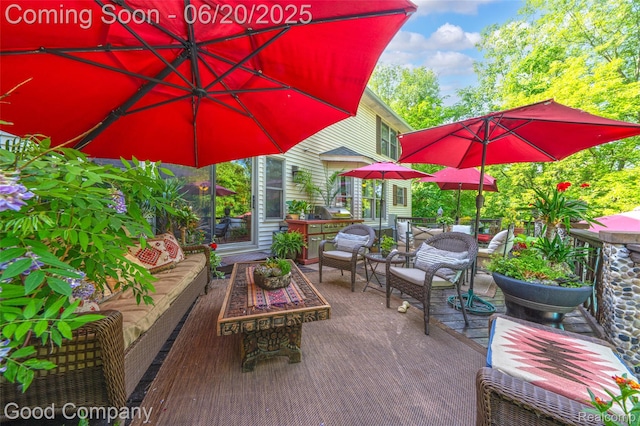 115 Audubon Dr, White Lake, MI 48383 - view of patio featuring outdoor lounge area