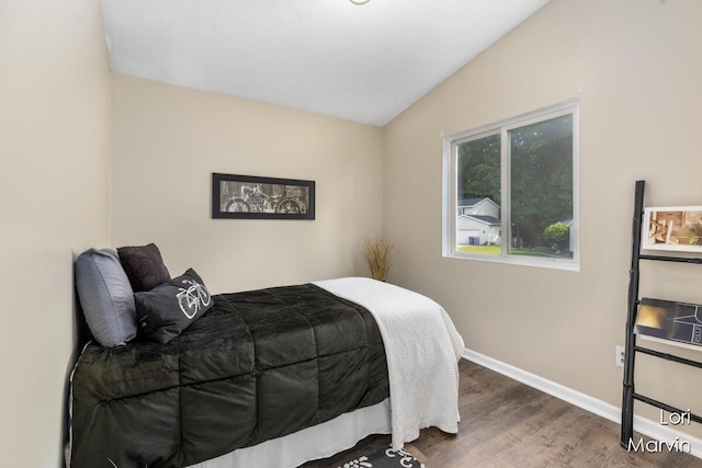 704 Pecan Ct NW, Grand Rapids, MI 49504 - bedroom featuring wood finished floors and lofted ceiling