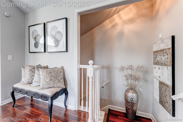 28498 Carlton Way Dr, Novi, MI 48377 - sitting room featuring an upstairs landing and wood finished floors