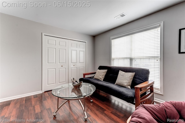 28498 Carlton Way Dr, Novi, MI 48377 - living area featuring dark wood-style floors and plenty of natural light