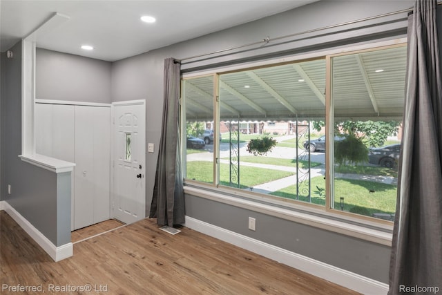 1330 Rahn St, Westland, MI 48186 - entryway featuring light wood-style flooring and baseboards