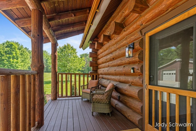 5820 Grace Hwy, Sunfield, MI 48890 - view of deck