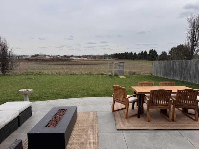 1131 Odell Farm Ln, Vicksburg, MI 49097 - view of patio / terrace featuring an outdoor fire pit and outdoor dining space
