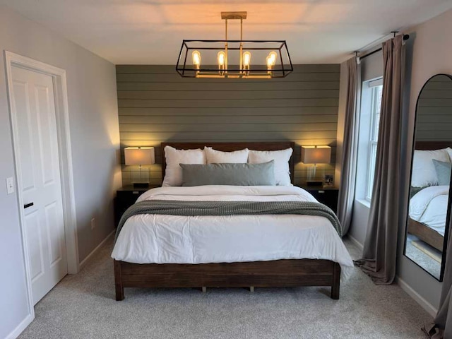 1131 Odell Farm Ln, Vicksburg, MI 49097 - bedroom featuring carpet and a chandelier
