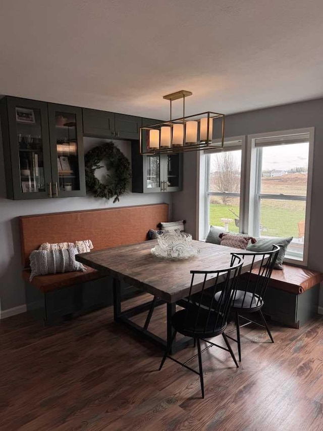 1131 Odell Farm Ln, Vicksburg, MI 49097 - dining area with breakfast area and dark wood-type flooring