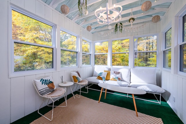212 N Maple St, Saugatuck, MI 49453 - sunroom / solarium with healthy amount of natural light, outdoor lounge area, and beam ceiling