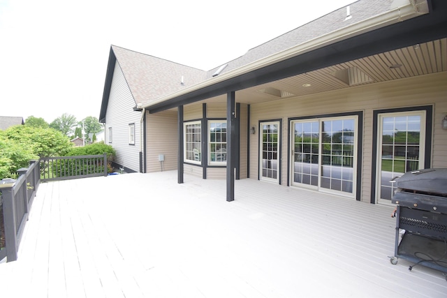 2411 Escott Rd, Owosso, MI 48867 - wooden deck with area for grilling