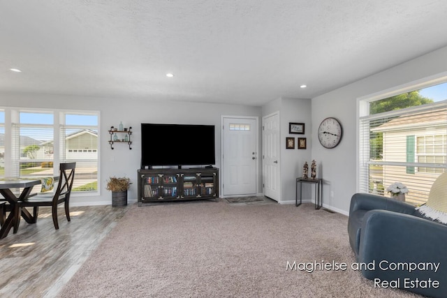 5231 E Scenic Turn Ln, Holland, MI 49423 - living area with baseboards and recessed lighting