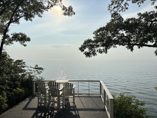 18418 Dunecrest Dr Unit 9, New Buffalo, MI 49117 - dock featuring a water view