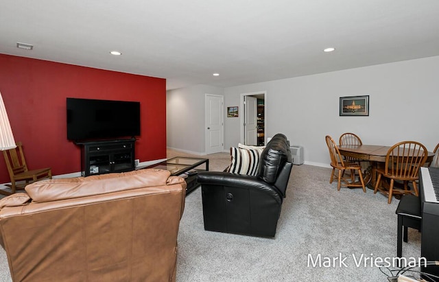 13497 Hidden Creek Ct, Grand Haven, MI 49417 - living room featuring recessed lighting and carpet