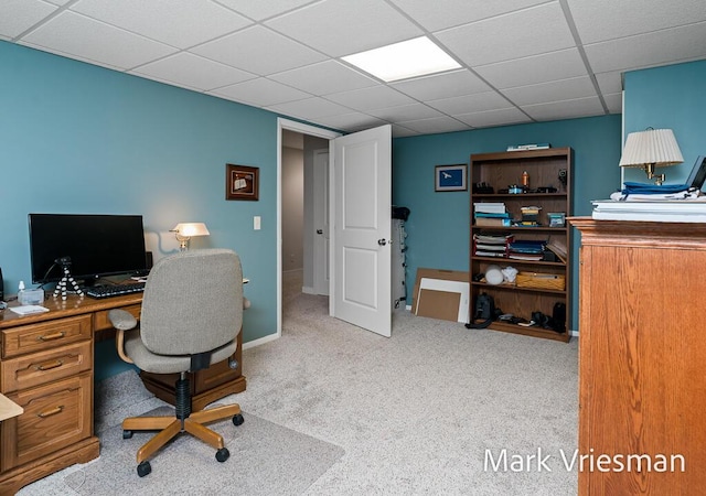 13497 Hidden Creek Ct, Grand Haven, MI 49417 - carpeted office featuring a drop ceiling