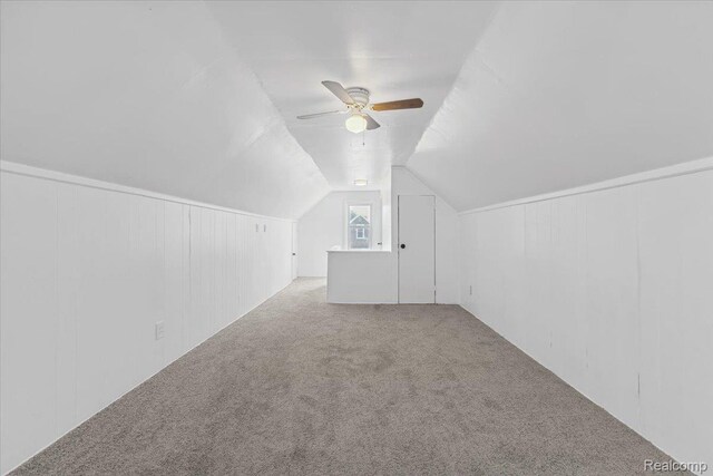 20401 Anglin St, Detroit, MI 48234 - bonus room featuring carpet flooring, ceiling fan, and lofted ceiling