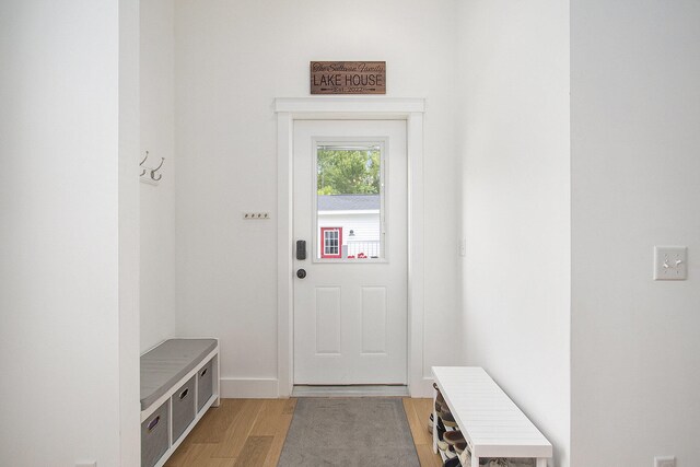 7285 Maple St, South Haven, MI 49090 - mudroom with light wood-style flooring and baseboards
