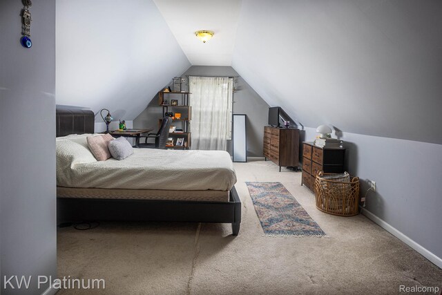 3167 Blackheath Ct, Port Huron, MI 48060 - carpeted bedroom with lofted ceiling and baseboards