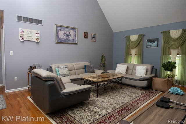 3167 Blackheath Ct, Port Huron, MI 48060 - living room with wood finished floors and high vaulted ceiling