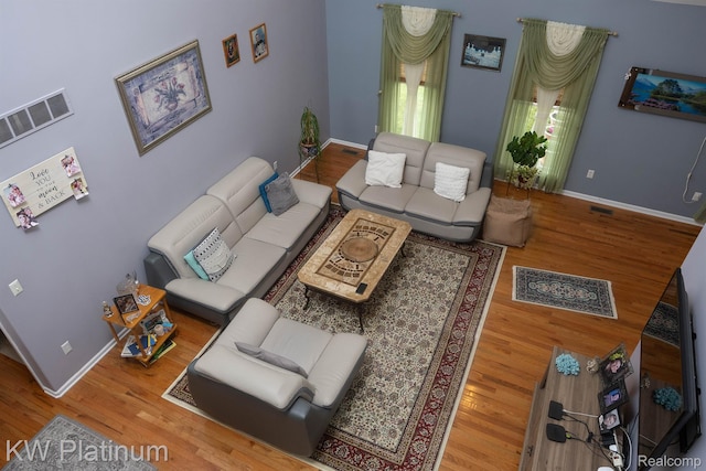 3167 Blackheath Ct, Port Huron, MI 48060 - living area with wood finished floors and baseboards