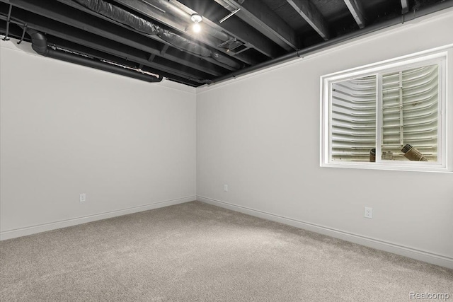 624 S Vermont Ave, Royal Oak, MI 48067 - below grade area with carpet floors and baseboards