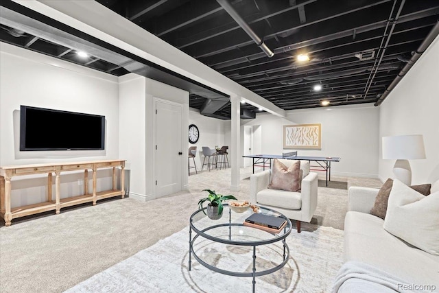 624 S Vermont Ave, Royal Oak, MI 48067 - carpeted living room with baseboards