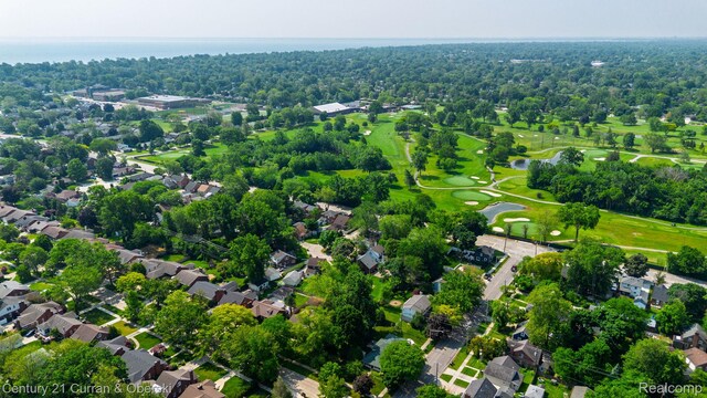 20740 Marter Rd, Grosse Pointe Woods, MI 48236 - aerial overview of property's location with a nearby body of water and nearby suburban area