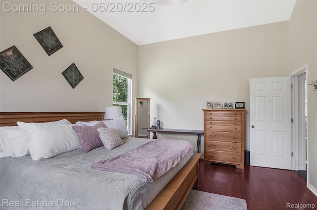 9806 Goldfinch Ct, Saline, MI 48176 - bedroom featuring wood finished floors and a towering ceiling