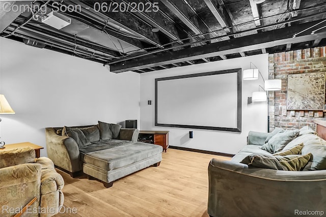 9806 Goldfinch Ct, Saline, MI 48176 - home theater with wood finished floors