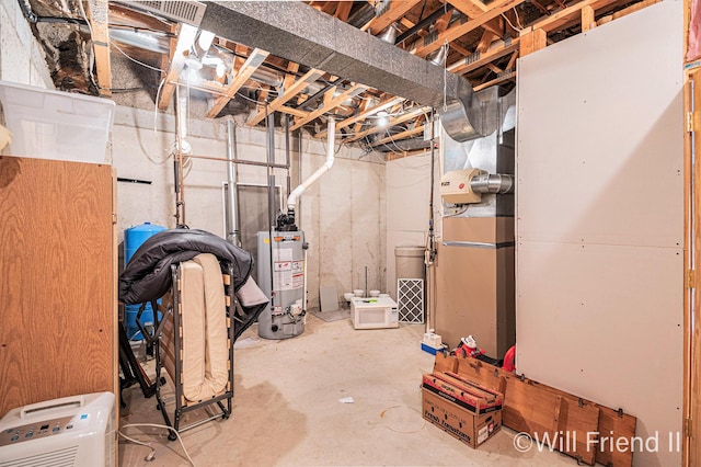 10296 S Lakeside Ridge Rd, Baldwin, MI 49304 - unfinished below grade area with gas water heater