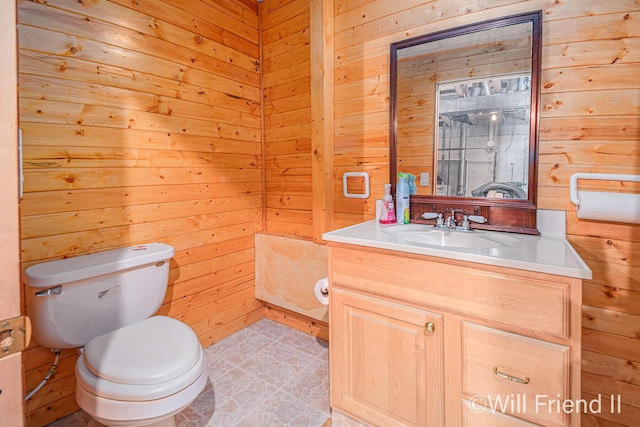10296 S Lakeside Ridge Rd, Baldwin, MI 49304 - half bath with wood walls and vanity