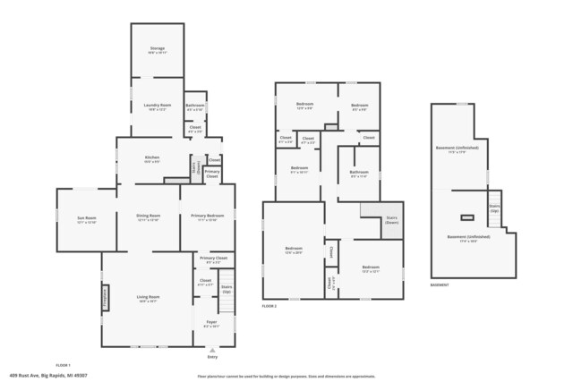 409 Rust Ave, Big Rapids, MI 49307 - view of floor plan / room layout