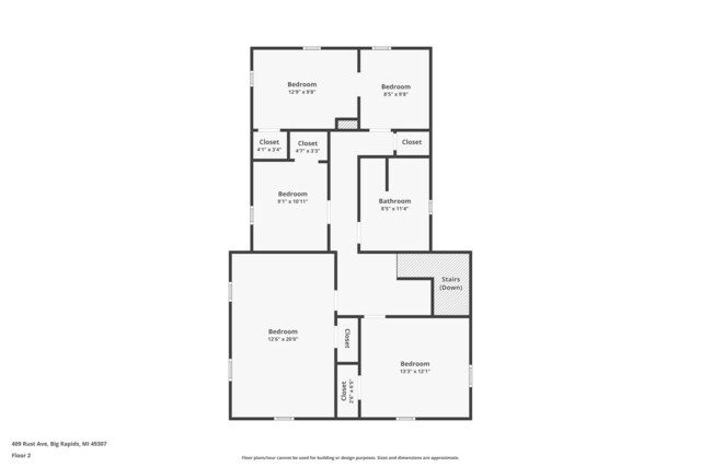 409 Rust Ave, Big Rapids, MI 49307 - view of room layout