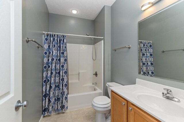 1995 Shining Tree Dr NE, Belmont, MI 49306 - full bath with vanity, shower / tub combo with curtain, and tile patterned flooring