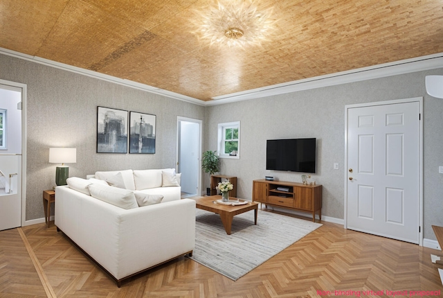 8114 E 72nd St # 2, Newaygo, MI 49337 - living area featuring crown molding and baseboards